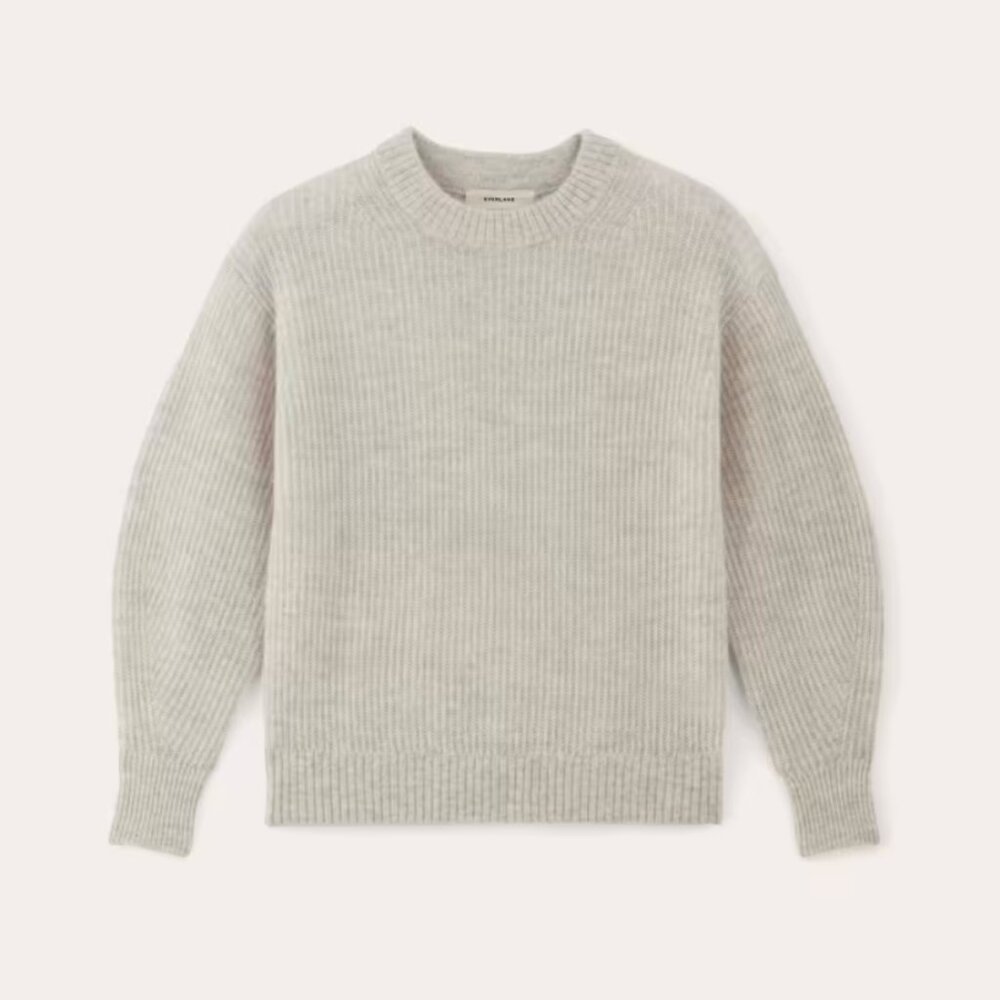 Everlane Cocoon Crew in Alpaca | Women's M | Almond | NWOT